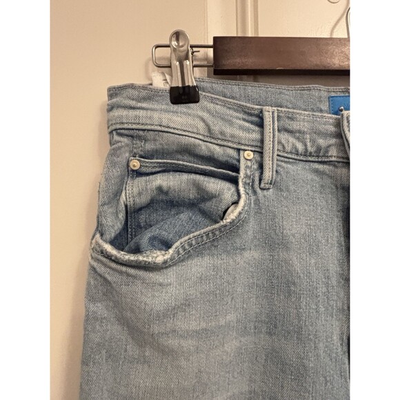 Mother Jeans 31 Blue High Rise Waisted Tunnel Vision Sneak Distressed Wide - Picture 5 of 13